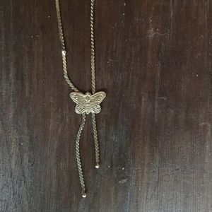 14K Gold Butterfly Necklace